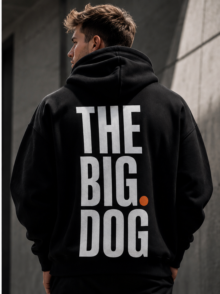 THE BIG. DOG HOODIE lifestyle product photo